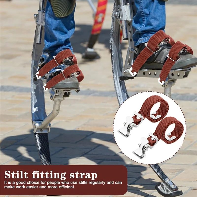 

4PCS Drywall Stilts Straps, Leg Band Straps Drywall Foot Band Straps Kit Nylon Leg Fixation Strap Replacement Part-AB09