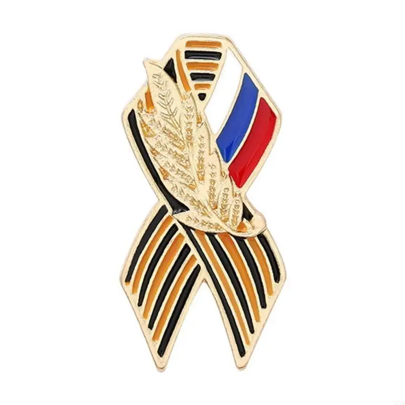 

N7YE 10Pieces Sophisticated Wheat Stripe Metal Brooch Pin Carved Badges For Business Professionals And Badge Collector