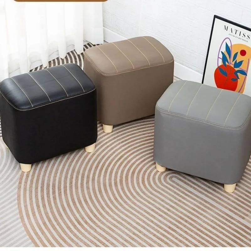 

YFY ecological leather home door shoe living room coffee table sofa cushion foot solid bench luxury