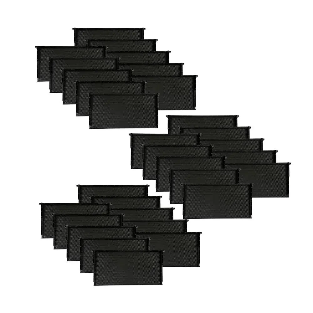 Durable Black Waxed Plastic Hives, 9 1/8 Stand Size, Pack of 30