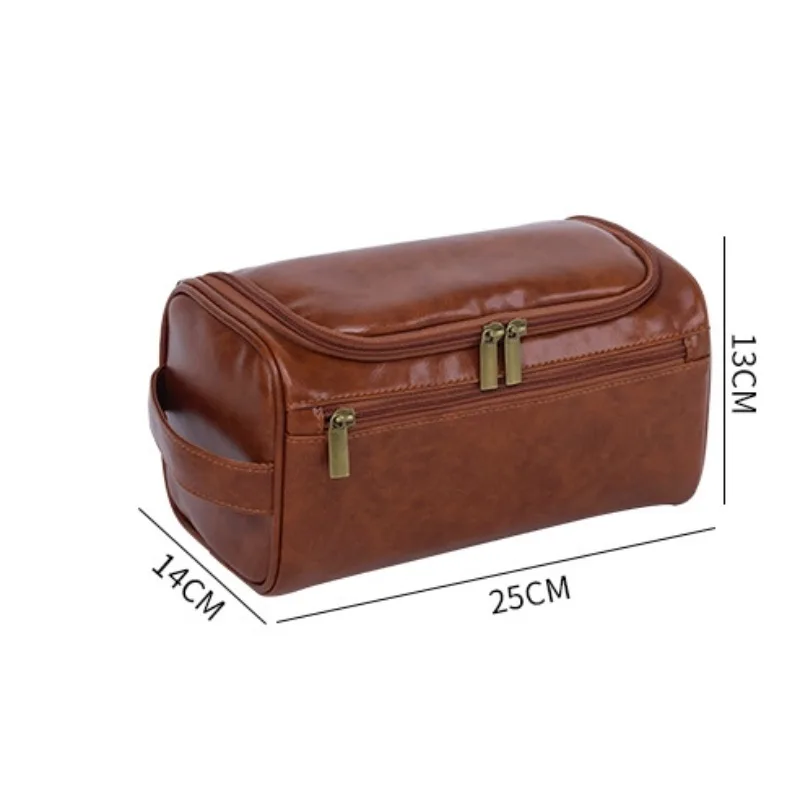 Men Vintage Luxury Toiletry Bag Travel Necessary Business Cosmetic Makeup Cases Male Hanging Storage Organizer Wash Bags