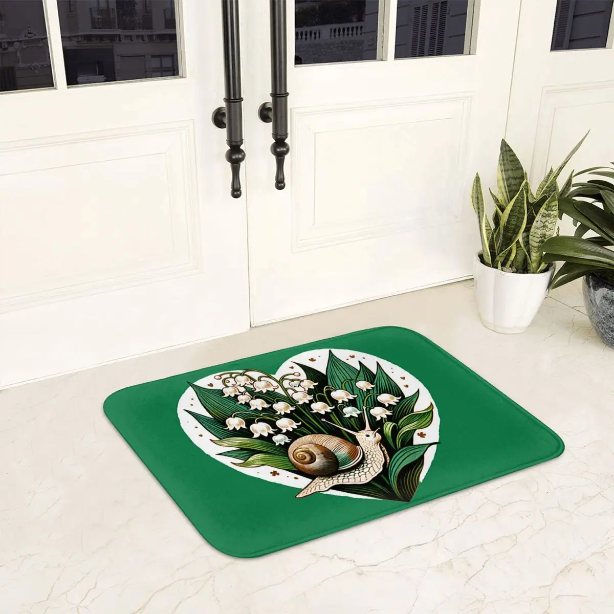 Lily Of The Valley Snail Doormat Water oil proof Carpet Rug Kitchen Entrance Home Floor Mat for Balcony Footpad Mats