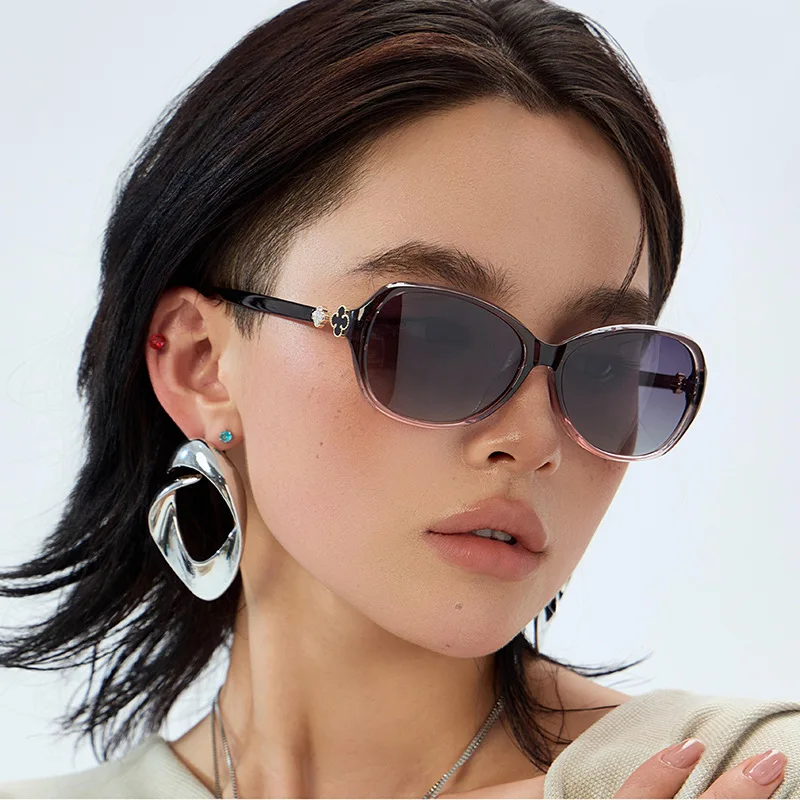 New Diamond Elliptical Women's Polarized Sunglasses Fashion Women's Luxury Driving Glasses Sunscreen Mirrors Windproof Mirrors