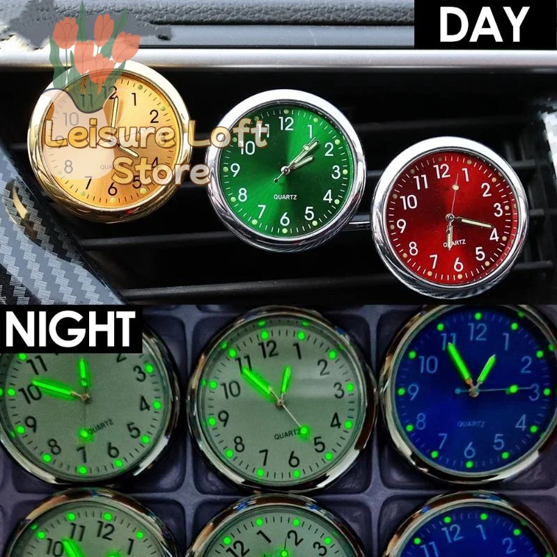 Motorcycle Electronic Clock Durable Metal Build Glow-in-Dark Display for Motorbikes Bicycles Night Riding