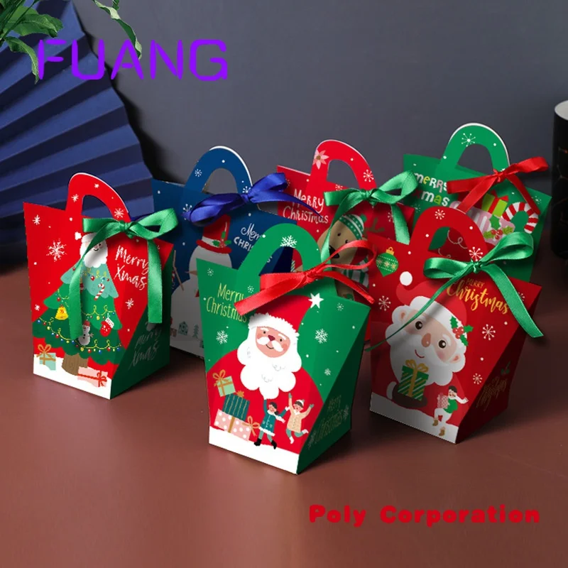 Presente De Papel De Natal Caixas De Papel Petiscos Doces De Chocolate Cozimento Mini Embalagem com alça decoraticacking caixa para pequenas empresas