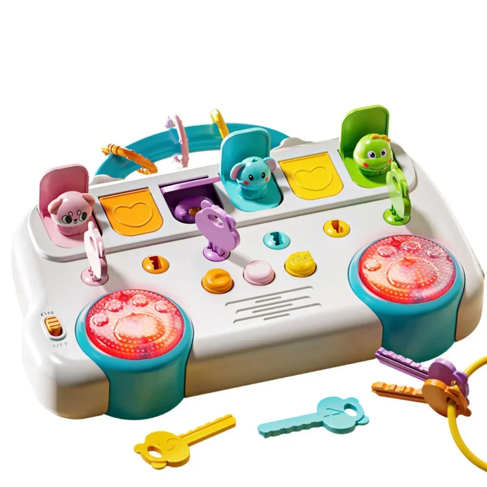 

Забавная обучающая развивающая игрушка, сенсорная тренировка мелкой моторики, пресс-так, кнопка автомобиля с изображением животных, развивающие игрушки