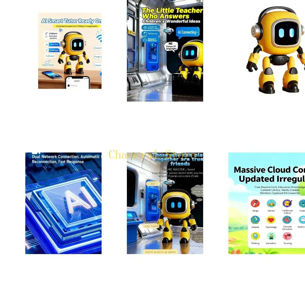 E7CE Intelligent AI Robot Educational Toy for Children with Voice Recognition Safe ABS Interactive Learning Activity Toy
