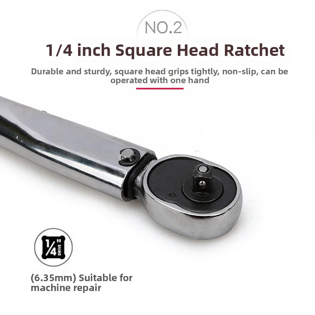 Adjustable Torque Range Tool Torque Wrench Ratchet Torque Wrench AS SHOWN 5-25N Torque Wrench Adjustable 5-25 Nm Range