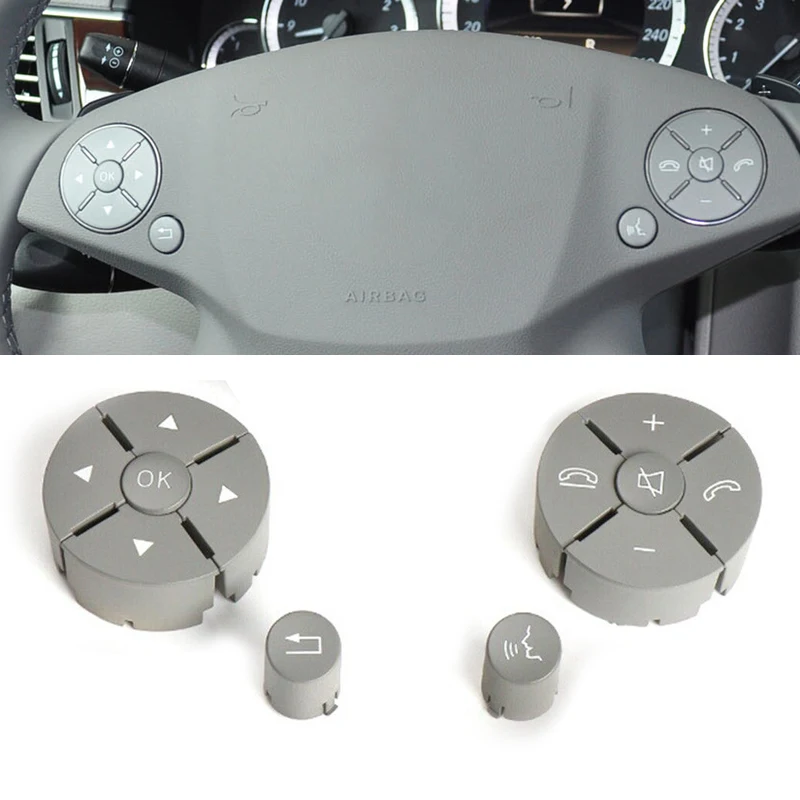 

2048210451 Grey Left Right Steering Wheel Switch Button Fit for Mercedes Benz W204 W212 X204 W207 C E GLK Class