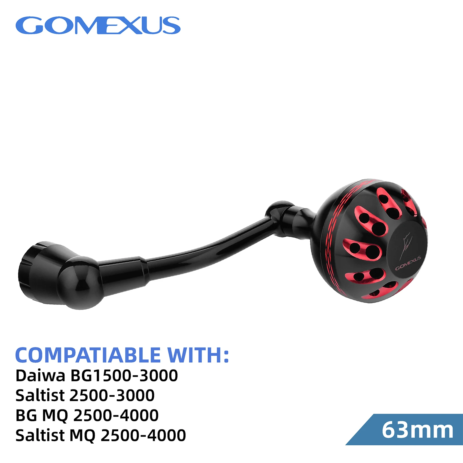 Gomexus Power Handle für Daiwa BG MQ Saltist 1500-8000 Spinngriff 65 mm Angelrollen 7