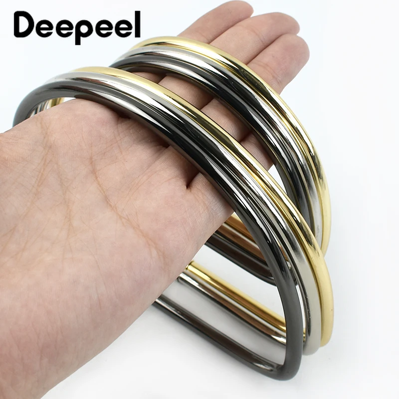 2/4/10Pcs Metal D Ring 9/11cm Bag Handles Purse Frame Women's Handbags Woven-bag Handle DIY Hardware Accessories Making Bags