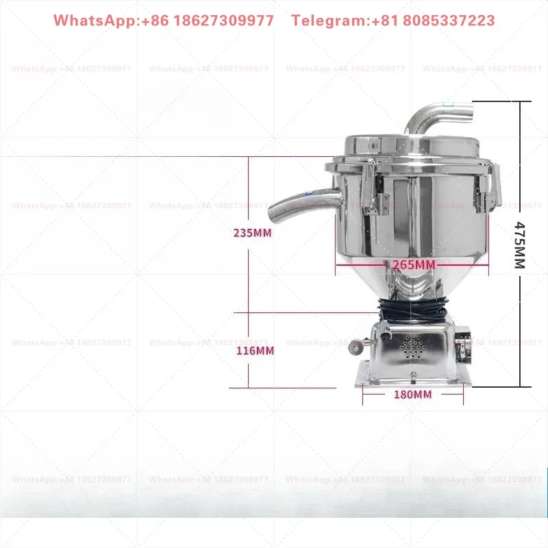 7.5L 12L 25L Stainless Steel Vacuum Automatic Hopper Barrel Photoelectric Eye Feeder Industrial Material Loading Machine