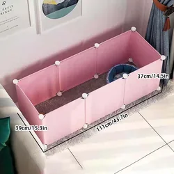 Dog Cage for Teddy, Corgi, Pomeranian Small Dogs, Isolation Frosted Protective Fence Dog Cage with Inward-Opening Door