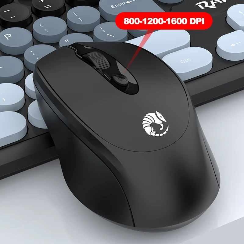 RAIKU R901 Drahtlose Tastatur Maus Set Nette Punk Gradienten Tastenkappen USB Wireless Business Tastatur Maus Set Laptop Tippen Büro