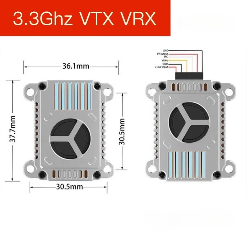 

3.3G 3W VTX VRX Transmitter Receiver Simulated Image Transmission FPV Time Traveling Machine Upgrade Max Oceangoing Voyage Accs