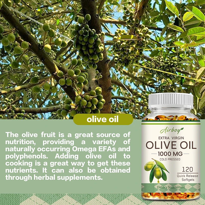 Olive Oil - Digestive Health, Supports Digestion, Skin, Hair, Respiratory, Immune and Brain Function