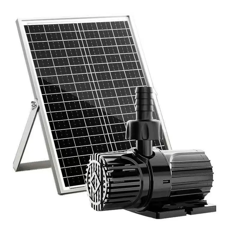 

STLFSolar Powered Submersible Water Pump for Outdoor Fish Pond BLDC Large Flow Cycle Filter Battery Operated High Lift Boulder