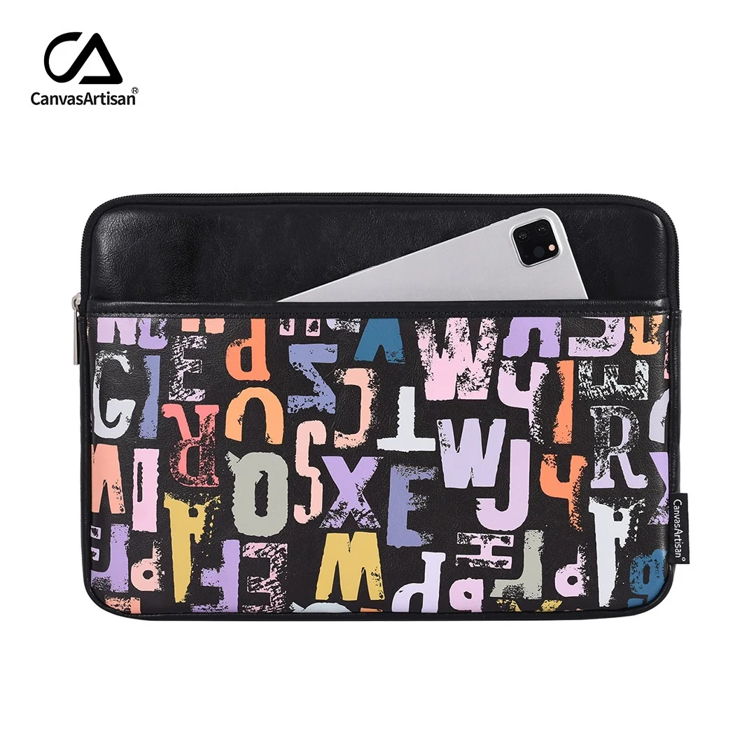 Laptop Bag 13.3,14,15.6,16 Inch Waterproof Sleeve Case For Macbook Air Pro M, Man Lady Women Notebook PC PU Leather Computer G18
