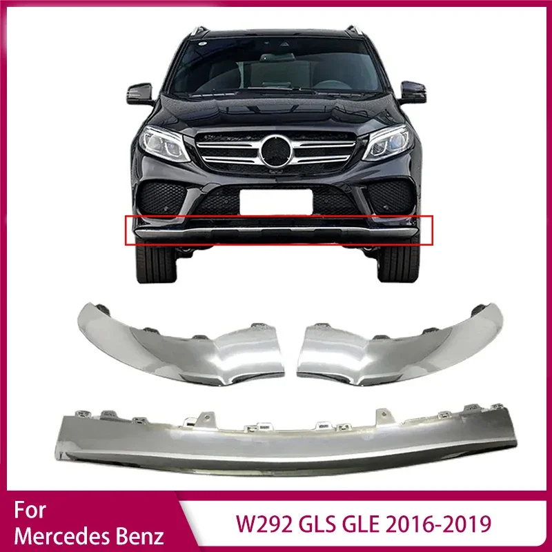 

Chrome Front bumper Trim Cover Moulding for Mercedes Benz W292 GLS GLE 2016-2019 A2928850300 A2928850400 Decoration