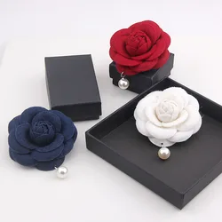Women New Small Fragrance Imitation Wool Pearl Brooch Antique Retro Flower Pin Brooches H1295
