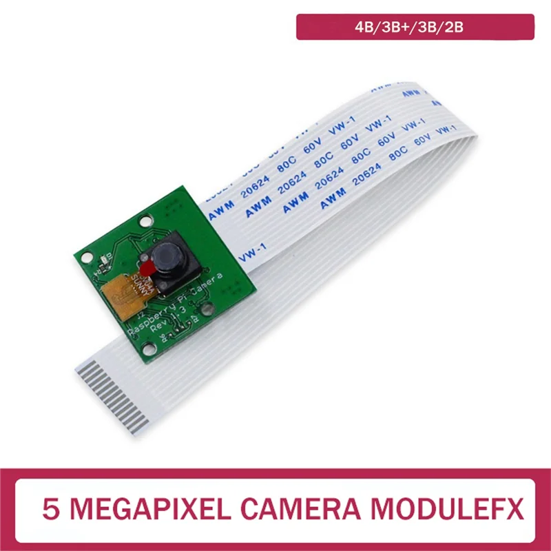 Módulo de cámara Hd para Raspberry Pi 2B/3B/4B, módulo de cámara de 5Mp Ov4647, módulo de cámara gran angular