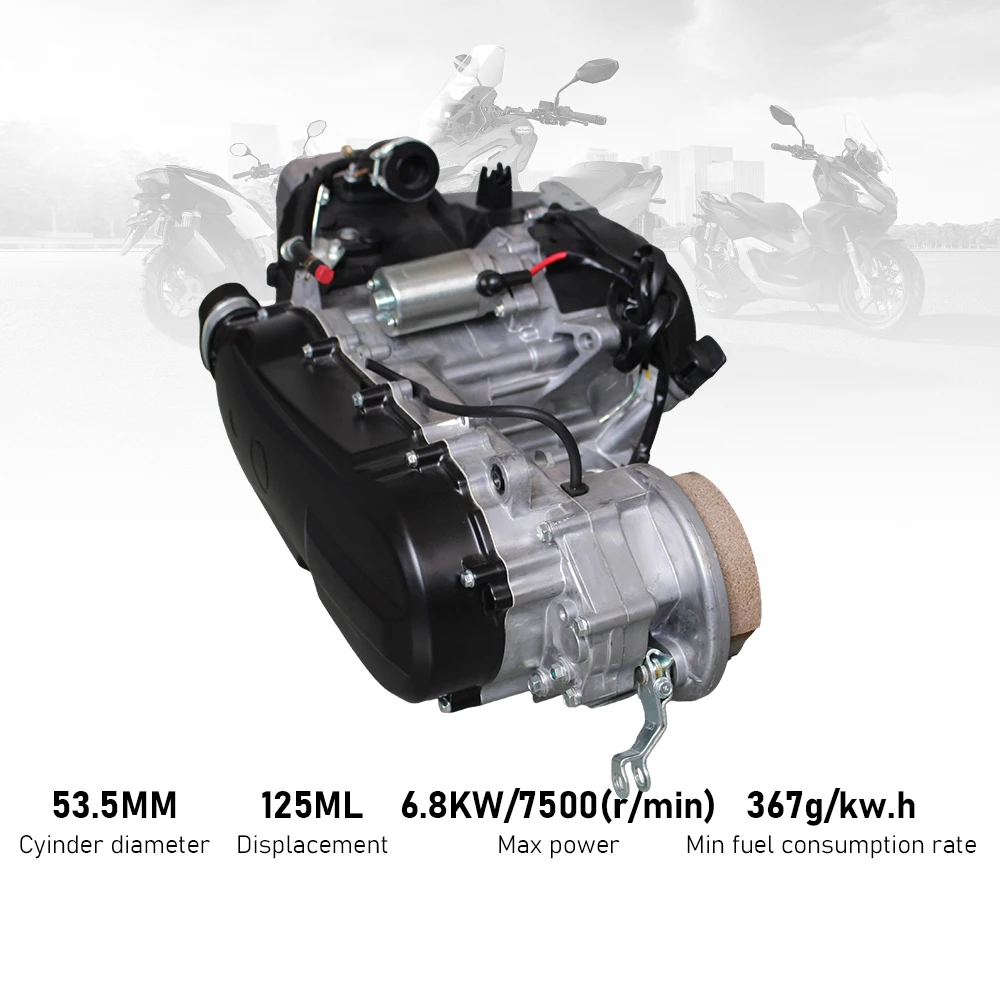 K25-125CC Heat Resistant Aluminum Alloy Electric Kick Start 4-stroke Motorcycle Engine Stable Output Long Service Life
