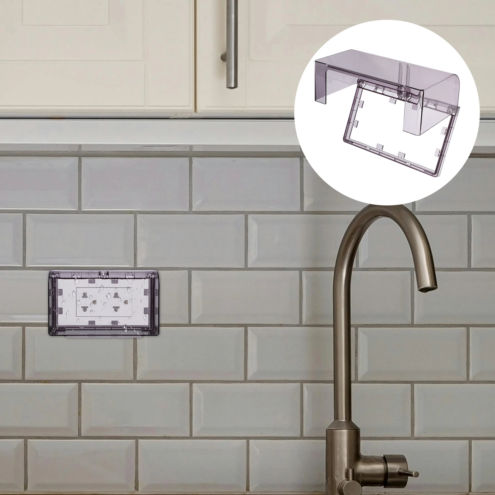 

Waterproof Outlet Socket Protector Adhesive Splash Proof Electric Leakage Resistant Durable For Bathroom Kitchen Outdoor Use