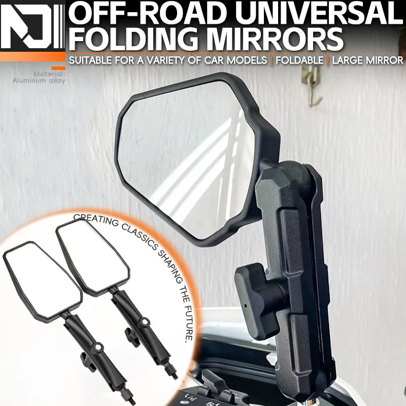 For KTM Honda ADV Kawasaki Versys KLR650 Benelli TRK Rally Yamaha BMW GS1200 Suzuki V-Strom Motorcycle Foldable Rear View Mirror