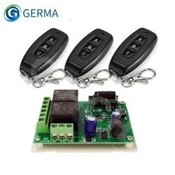 GERMA RF 433Mhz uniwersalny pilot DC 6V 12V 24V 2CH moduł przekaźnika odbiornik controllor przełącznik do lampy silnika LED drzwi