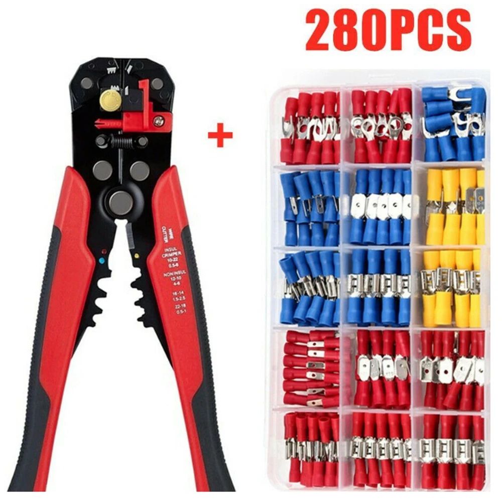 280/480 PCs Crimp Terminals Cable Wire Set Insulated Cable Connector Ring Tips