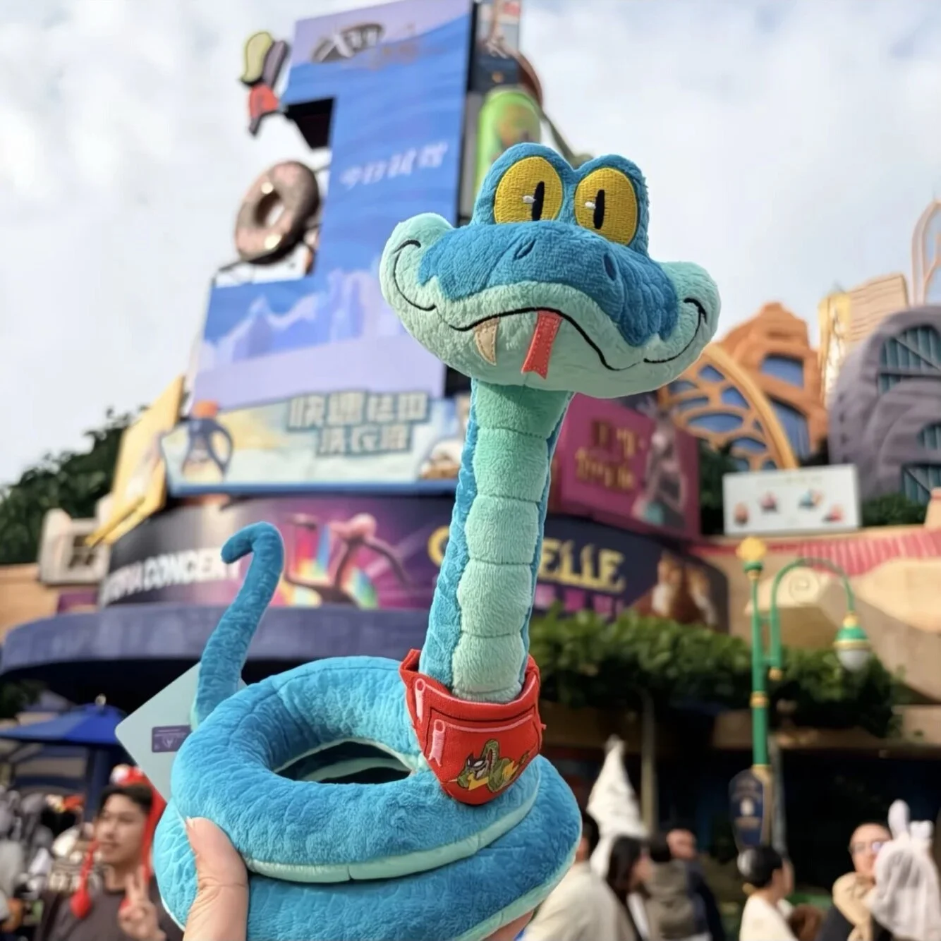 Zupełnie nowa pluszowa zabawka Zootopia Gary Snake, wzór niebieskiego węża, 50 cm, idealna do kolekcjonowania i na prezent