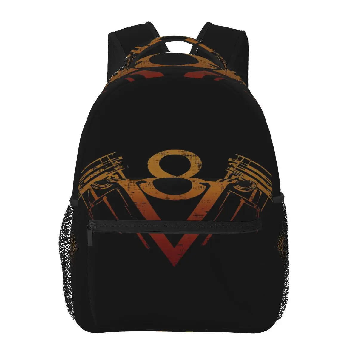 V8 Engine Power Supercars Backpacks Boys Girls Bookbag Children School Bags Cartoon Travel Rucksack Shoulder Bag Large Capacity