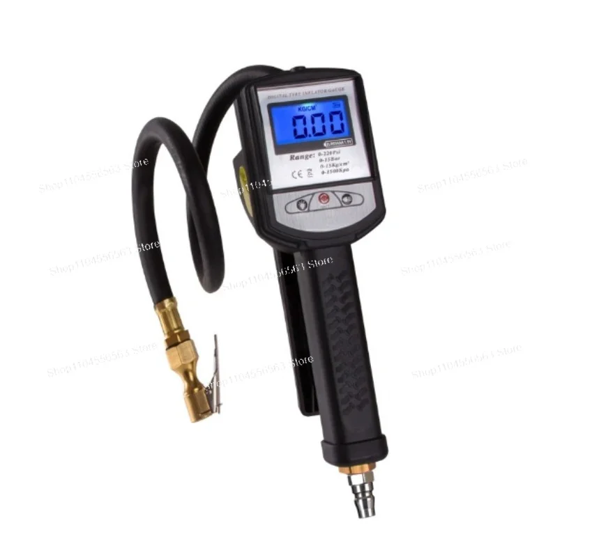High Precision Digital Tire Pressure Gauge Inflator 4 in 1 Fast Tire Inflation Tool with LCD Backlit for Vehicle