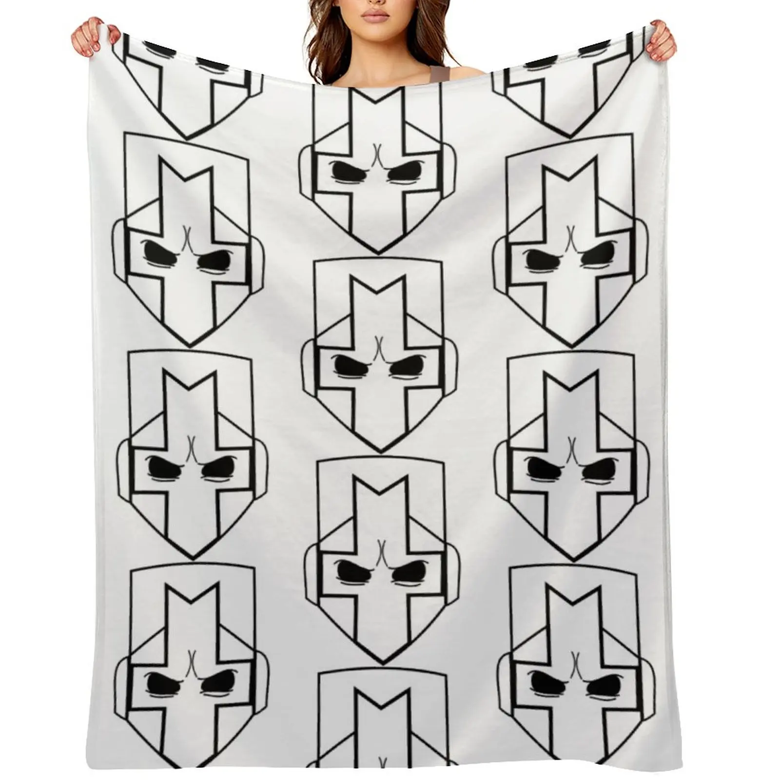 

Castle Crashers Minimal Helmet Throw Blanket Baby Shaggy Decorative Sofa Stuffeds Blankets
