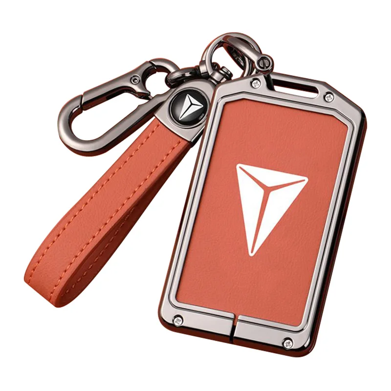 For Changan Deepal S7 SL03 NFC Card Zinc Alloy Car Key Case Remote Cover Shell Keychain Ring Holder Fob Bag Interior Accessories