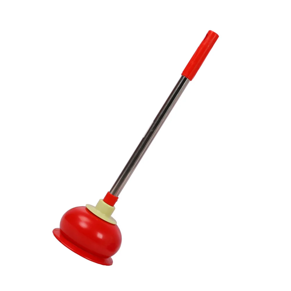 

1pcs Toilet Plunger Stainless Steel Long Handle Rubber Suction Plunger For Bathroom Drain Clogging Cleaning Bowl Tool