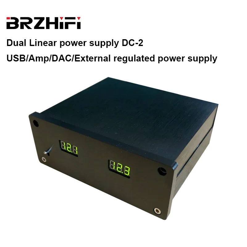 

BRZHIFI Audio Dual Linear Power Supply DC-2 USB / Amp / DAC / External Regulated Power Supply With Digital Display