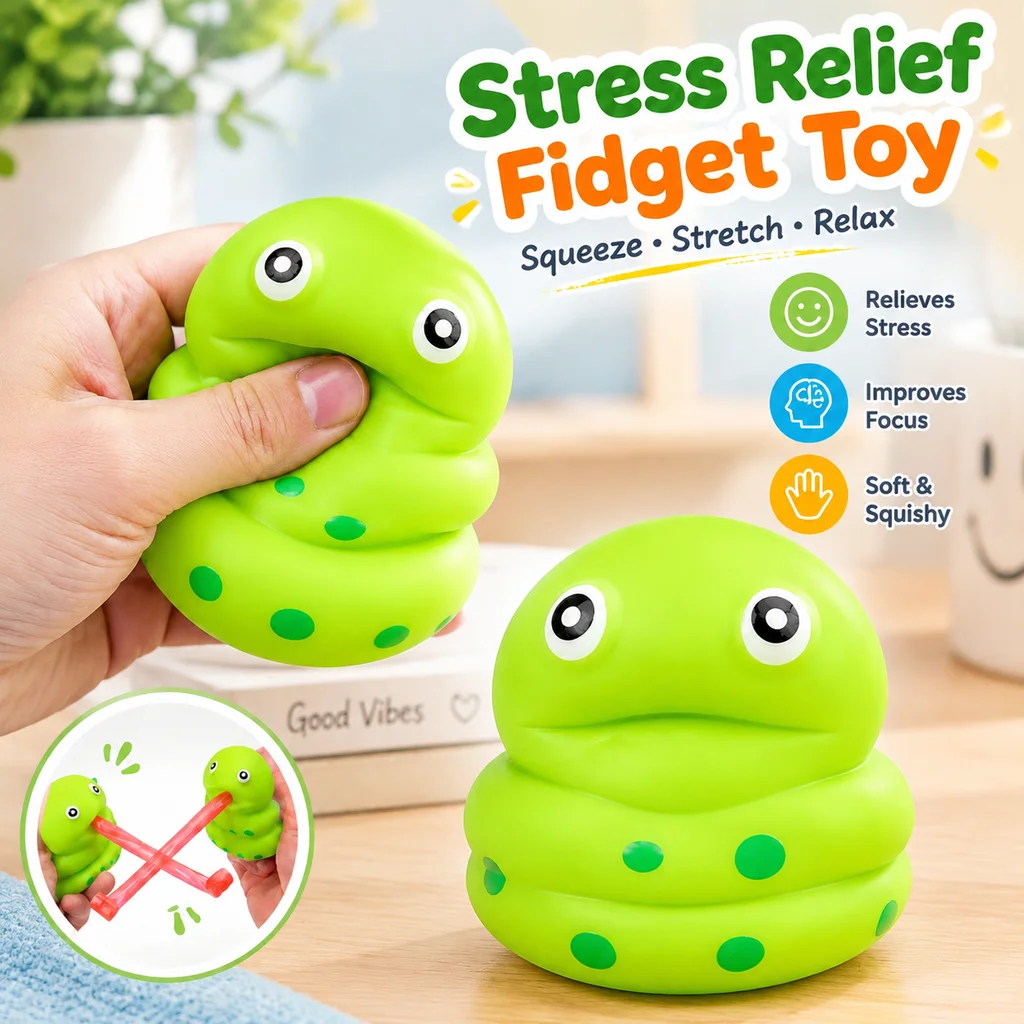 Squishy Frog Dinosaur Fidget Squeeze Toy Sticking Tongue Out Pinch Stress Relief Funny Interactive Creative Novelty Gift for