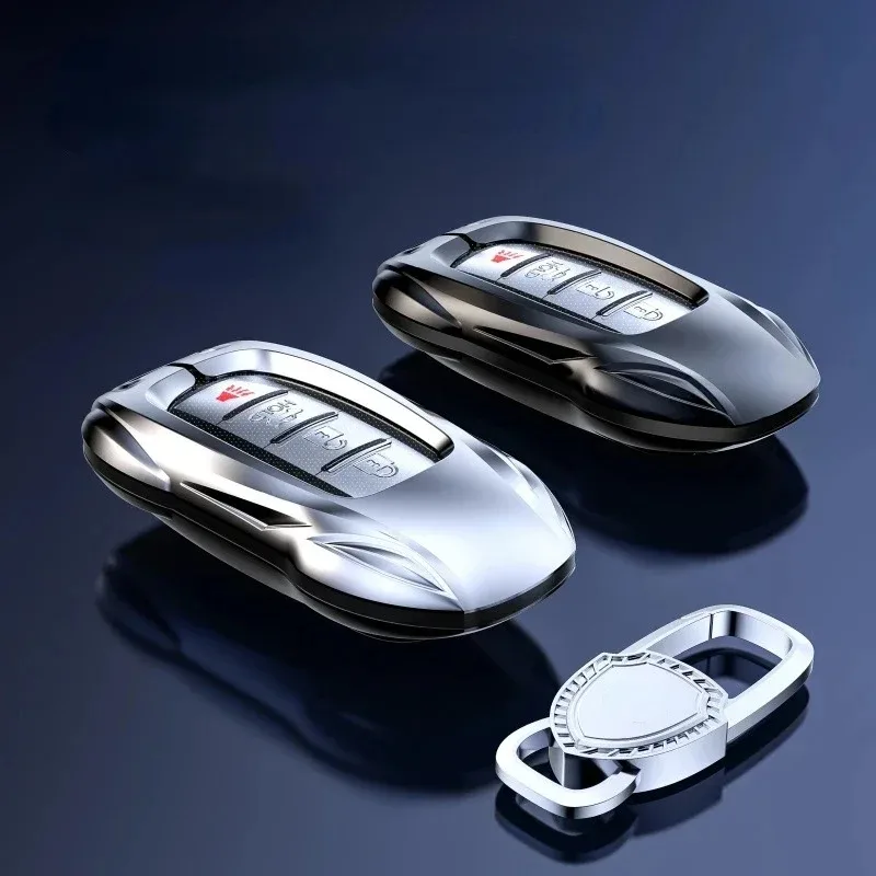 For Infiniti Q50L QC50 Q70L QX60 Q50 QX70 QX30 Zinc Alloy Silver Car Key Case Keyless Cover Key Shell Interior Car Accessories view 5
