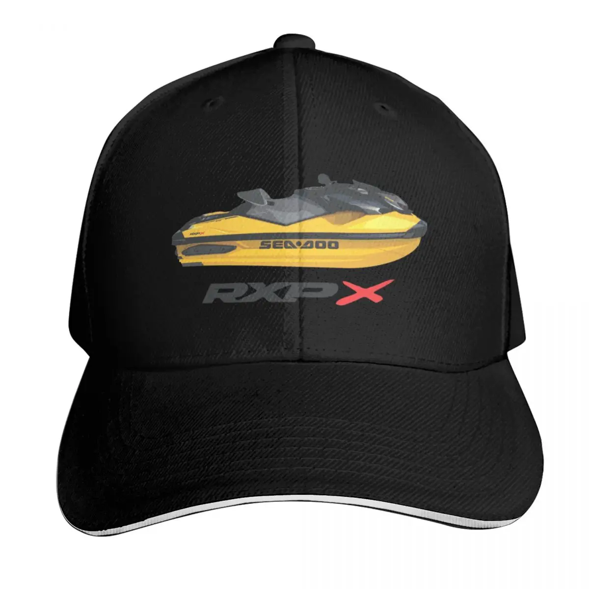 SeaDoo RXPx yellow Baseball Cap Strapback Dad Hat Six Panel Structured Crown Sun Protection UPF 50+