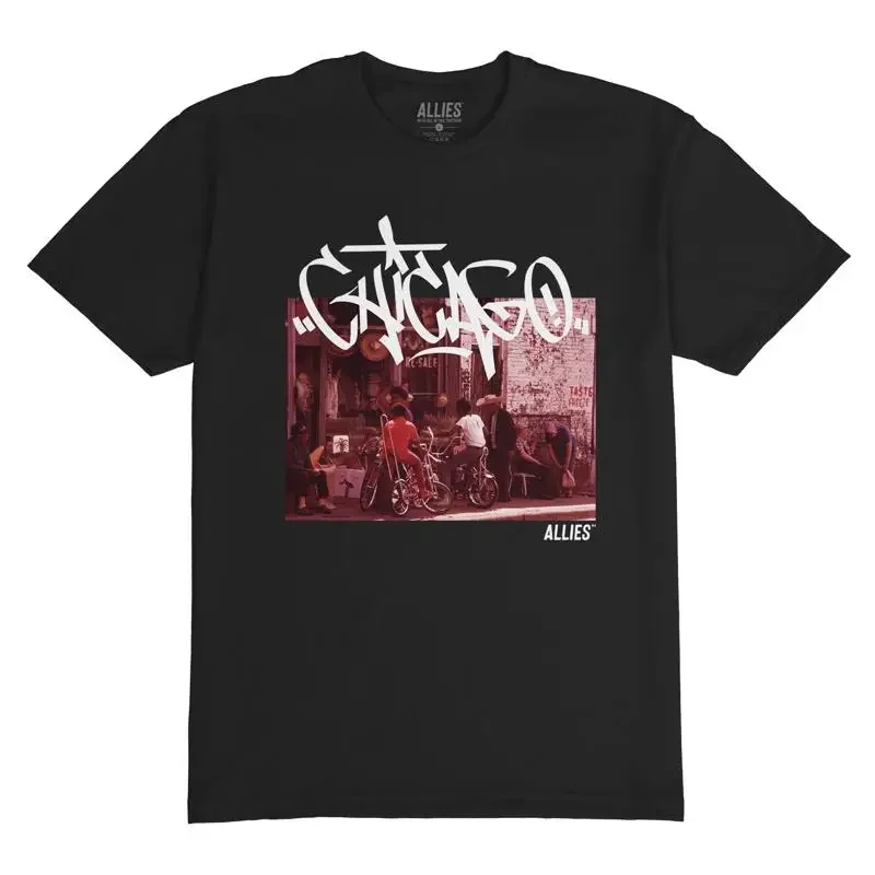 Chicago Love T Shirt Men's Graffiti Design Vintage Photography Perfect for Natives City Lovers