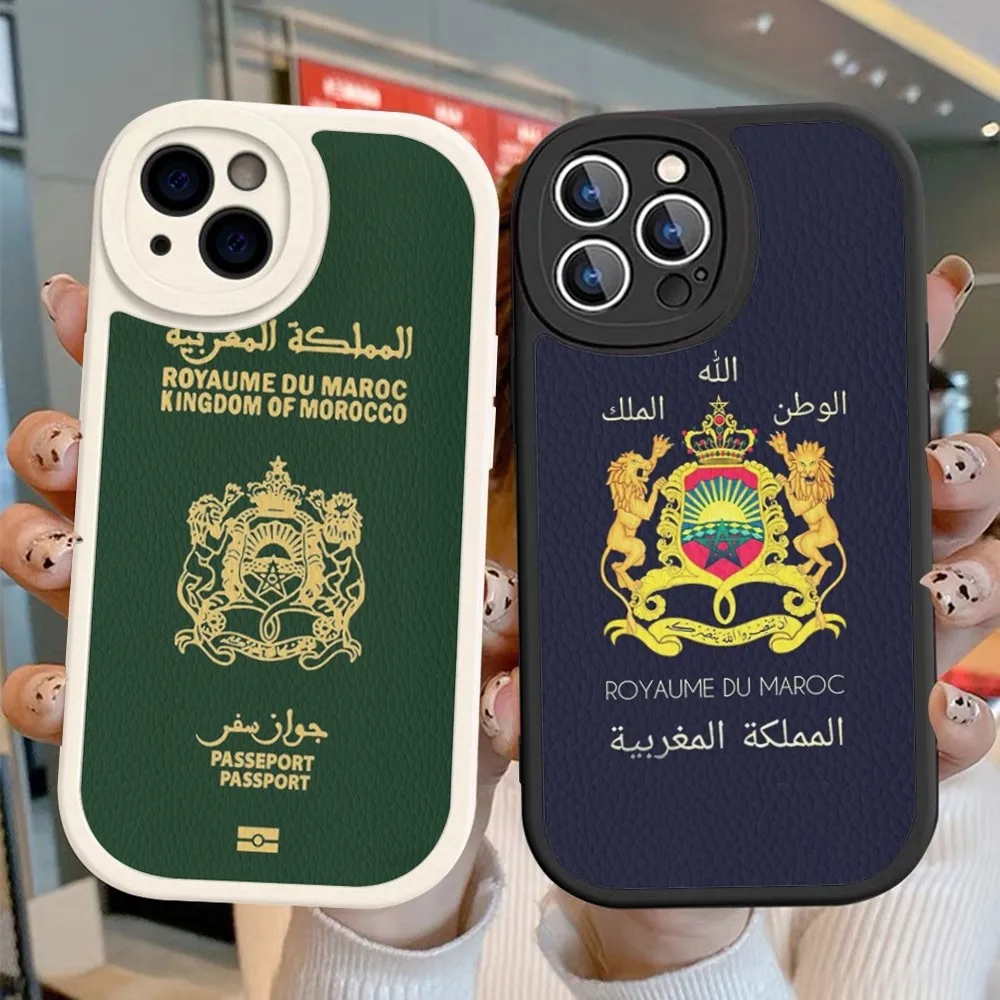 

Morocco Flag Phone Case Hard Leather For iPhone 14 13 12 Mini 11 14 Pro Max Xs X Xr 7 8 Plus Fundas
