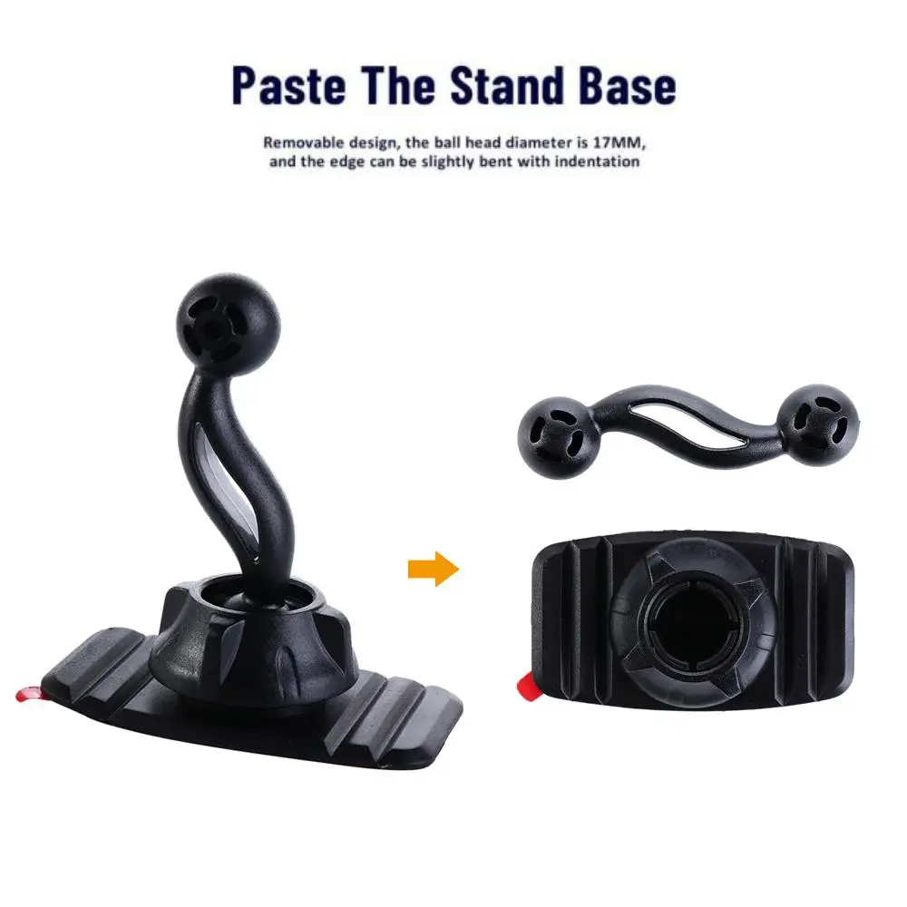 Mobile Phone Holder 17mm Ball Head 17mm Ball Head Holder Sticker Base Black Universal Durable Auto/Car Accessory