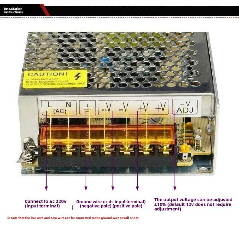 1PCS 12V 10A Switching Power Supply Monitoring Regulated Power Supply 12V Transformer Centralized Power Supply 120W