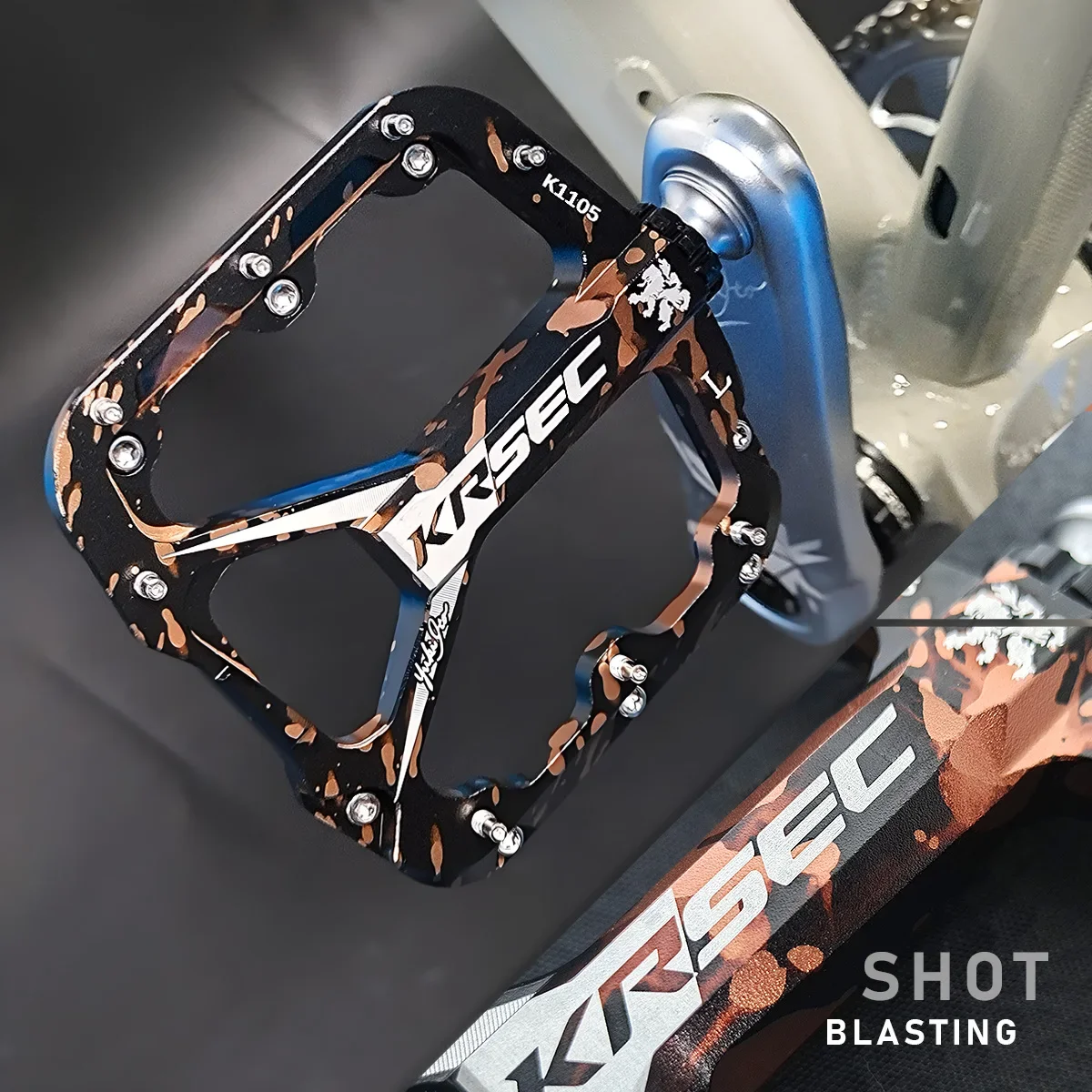 

KRSEC 1105, сверхлегкая педаль BMX MTB, дорожный велосипед, нескользящая велосипедная педаль из алюминиевого сплава, аксессуары для велоспорта