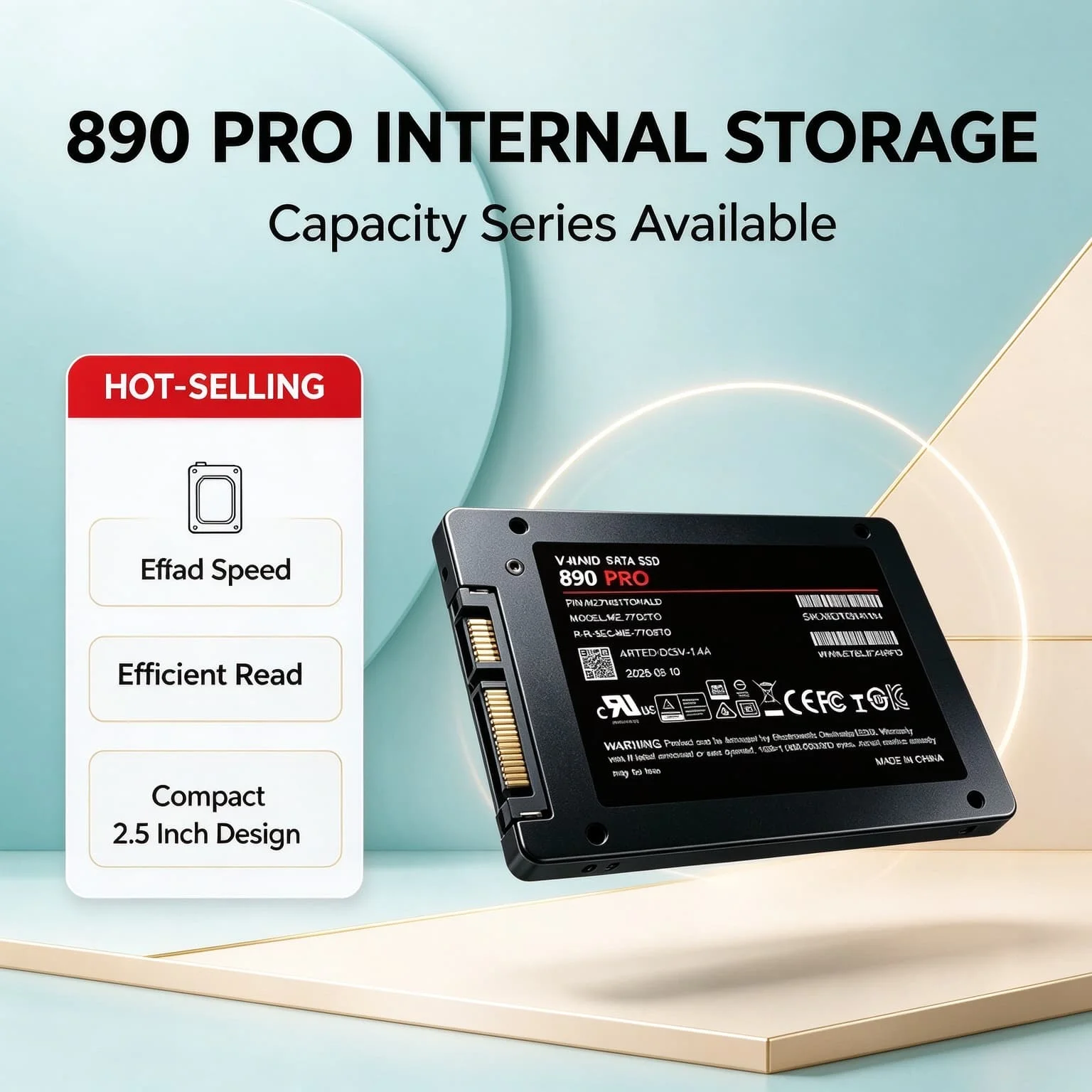 SSD 890 PRO Solid State Disk 500GB 1TB 4TB 2TB Hard Drive Sata3 High Speed Internal HDD 2.5 Inch Laptop Microcomputer Desktop