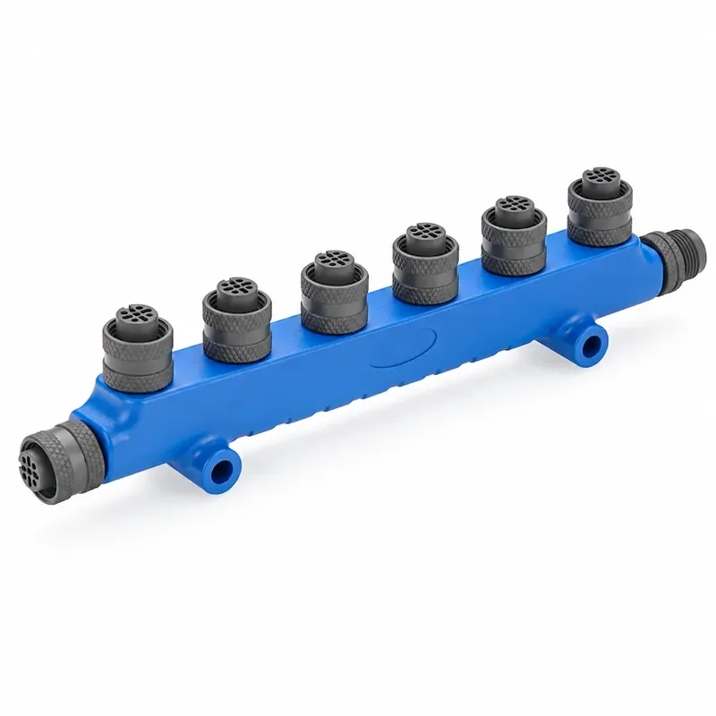 NMEA 2000 N2k Multiport 6 Port T Connector Marine Boat M12 Micro-C Tee Splitter for Can Bus DeviceNet CANOpen Garmin Lowrance