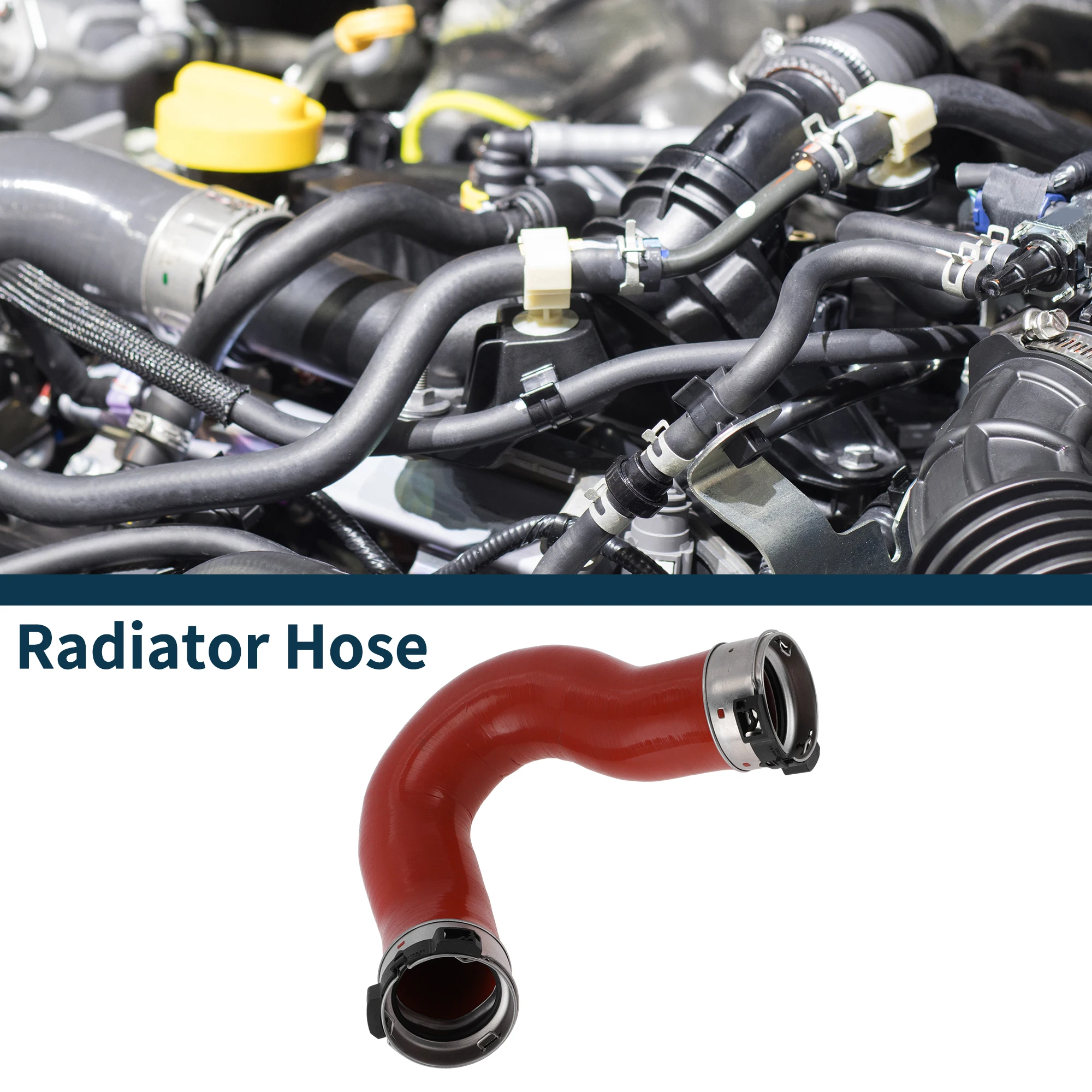 

UXCELL Radiator Hose Heater Hose for Mercedes-Benz Sprinter 906 2.2 CDI 06-13 No.9065285082 Rubber Boost Hose Red 1 Pc