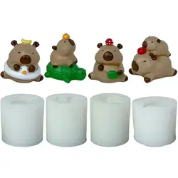 Capybara Fondant Silicone Mold 3D Capybara Silicone Cake Mold 3D Capybara Silicone Cake Mold For Candles Resin Statues Soap Clay