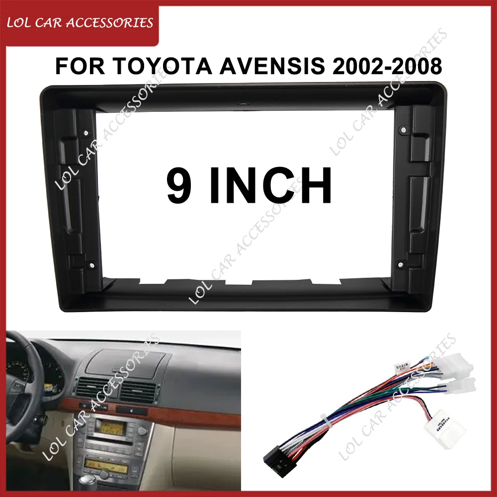9 Inch For TOYOTA Avensis 2002-2008 Car Radio Stereo GPS MP5 Android Player 2 Din Head Unit Dashboard Fascia Panel Frame Install